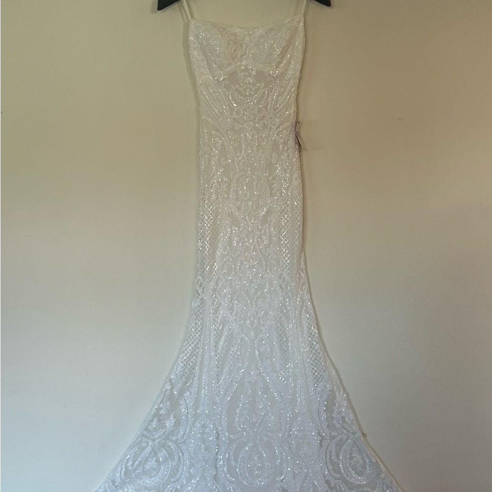 Belk Elegant White Backless Dress